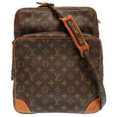 Louis Vuitton Amazon Extra Large Monogram Gm 869299 Brown Coated Canvas Shoulder