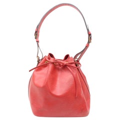 Louis Vuitton Bucket Epi Petit Noe Drawstring Hobo 869261 Red Leather Shoulder B