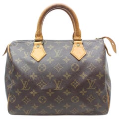 Louis Vuitton Speedy Monogram 25 869210 Brown Coated Canvas Satchel