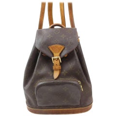 Louis Vuitton Montsouris Monogram Mini 869533 Brown Coated Canvas Backpack