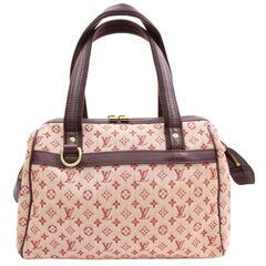 Louis Vuitton Josephine Monogram Mini Lin 868518 Burgundy Canvas Satchel