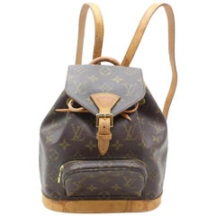 Vintage Louis Vuitton Montsouris Monogram Mini Pm 869410 Brown Coated Canvas Backpack