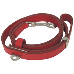 Hermès Red (Ultra Rare) Dog Leash 868058 Belt