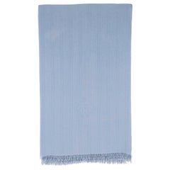 Hermes Blue Cashmere and Silk Stole 