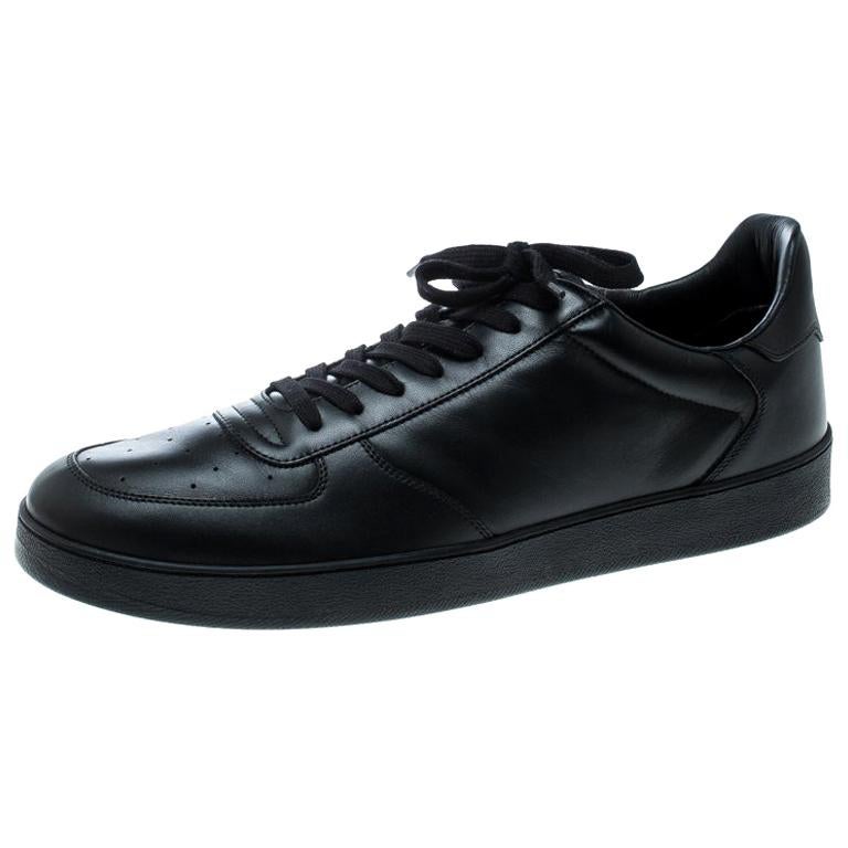 Louis Vuitton Black Leather Rivoli Sneakers Size 43 For Sale at 1stdibs