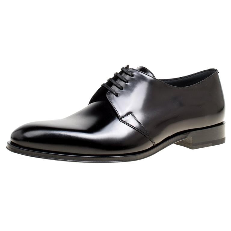 Dior Black Leather Lace Up Derby Size 41
