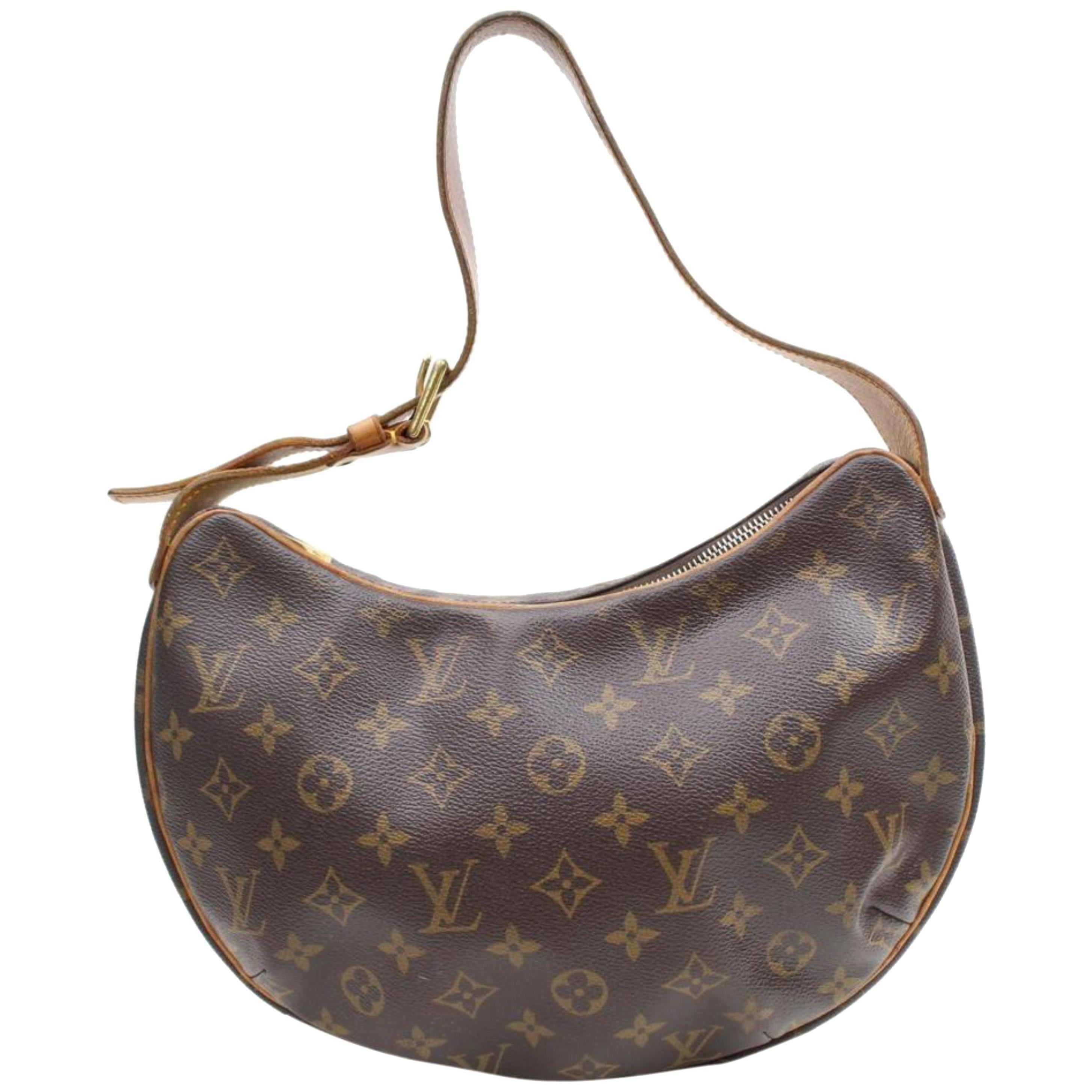Louis Vuitton Croissant Monogram Mm Hobo 867968 Brown Coated Canvas Shoulder Bag For Sale