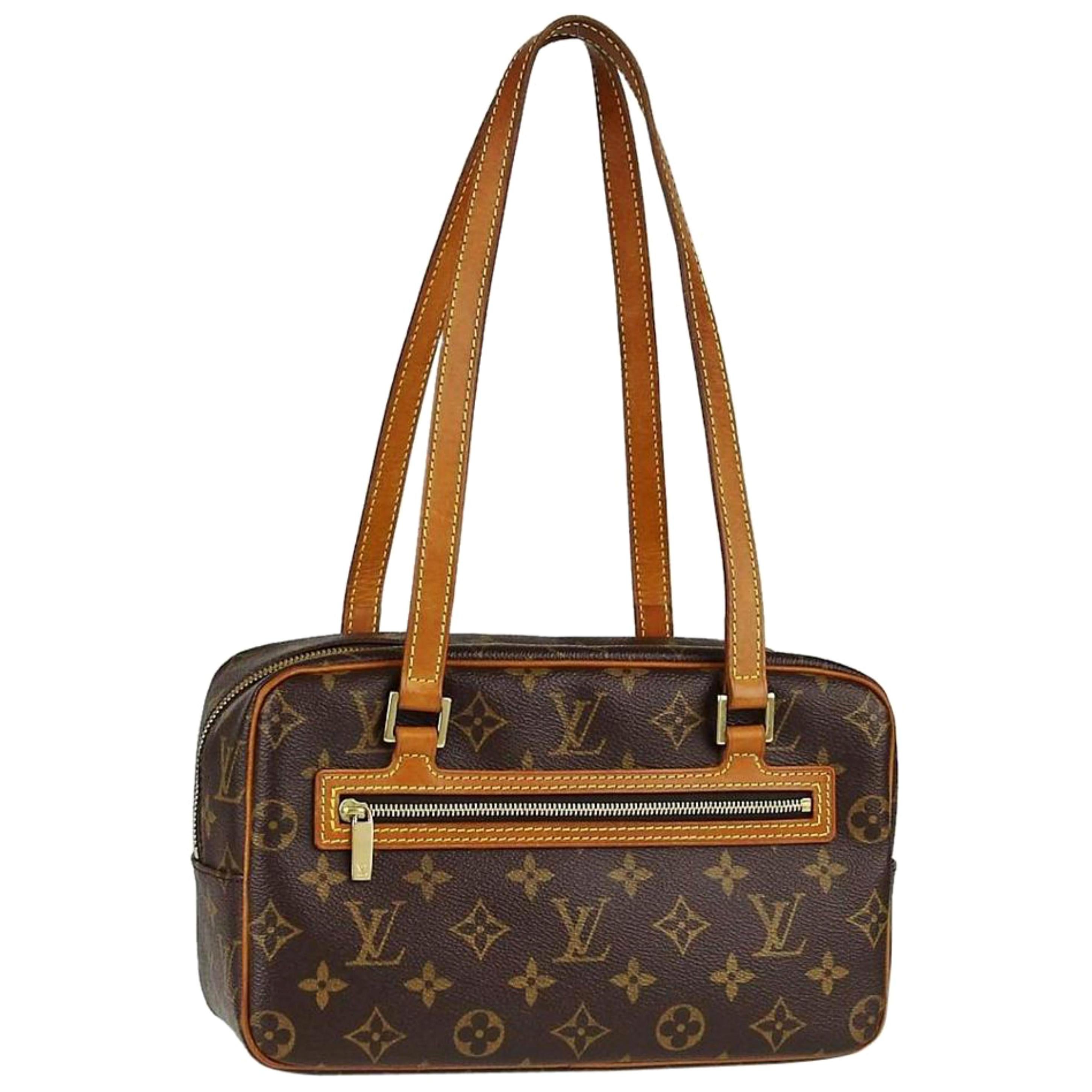 Louis Vuitton Monogram Cite Mm 867852 Brown Coated Canvas Shoulder Bag