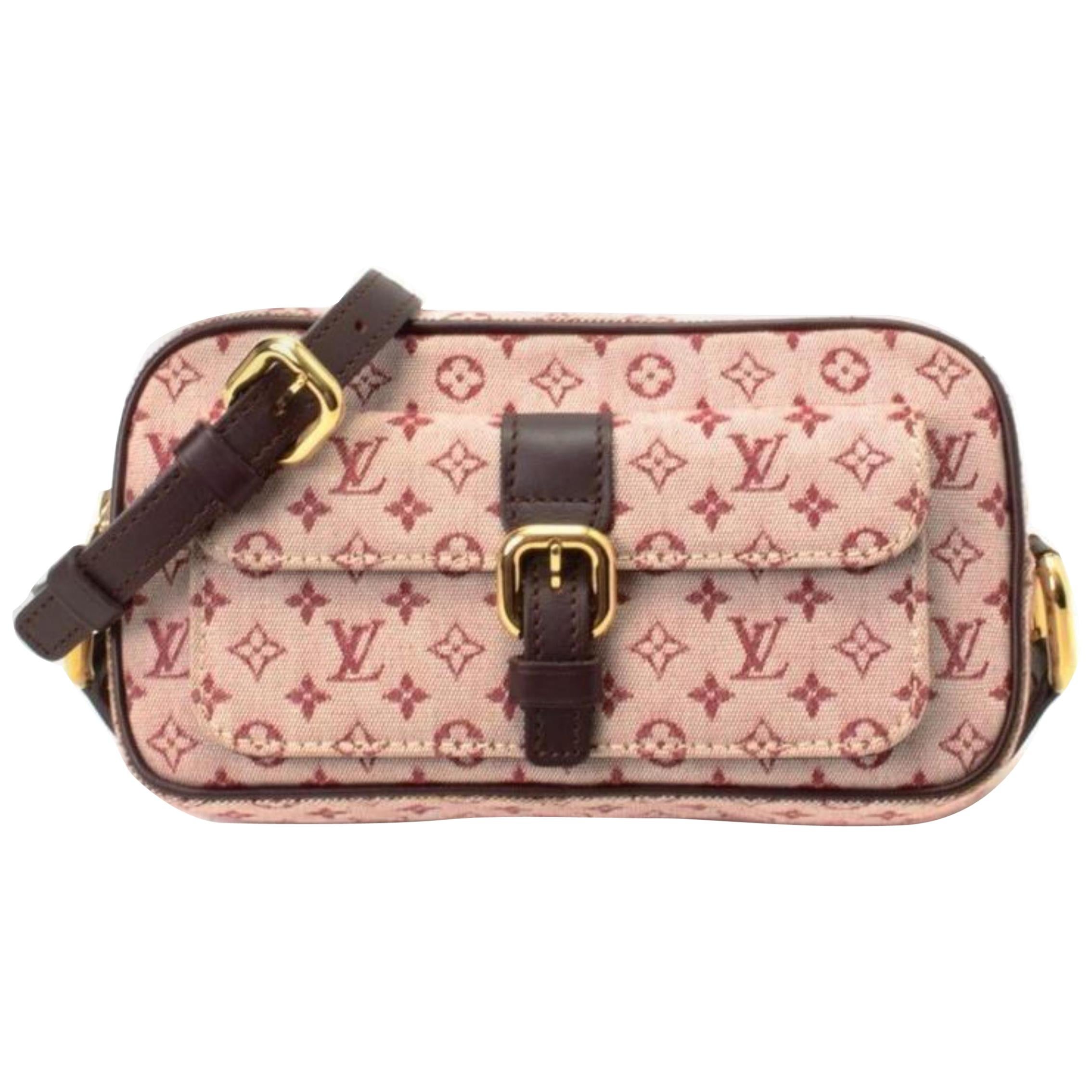 Louis Vuitton Juliette Bordeaux Pink Monogram Mini Lin 869157 Burgundy  Canvas Cross Body Bag, Louis Vuitton