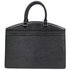 Vintage Louis Vuitton Riviera Noir Vanity Case 868860 Black Leather Satchel