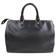 Louis Vuitton Speedy Noir 25 868360 Black Leather Satchel