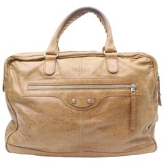 Balenciaga Document Briefcase Attache 869625 Brown Leather Laptop Bag