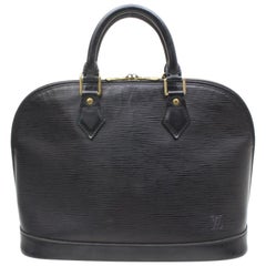 Louis Vuitton Segur Mm 867540 Black Epi Leather Satchel, Louis Vuitton