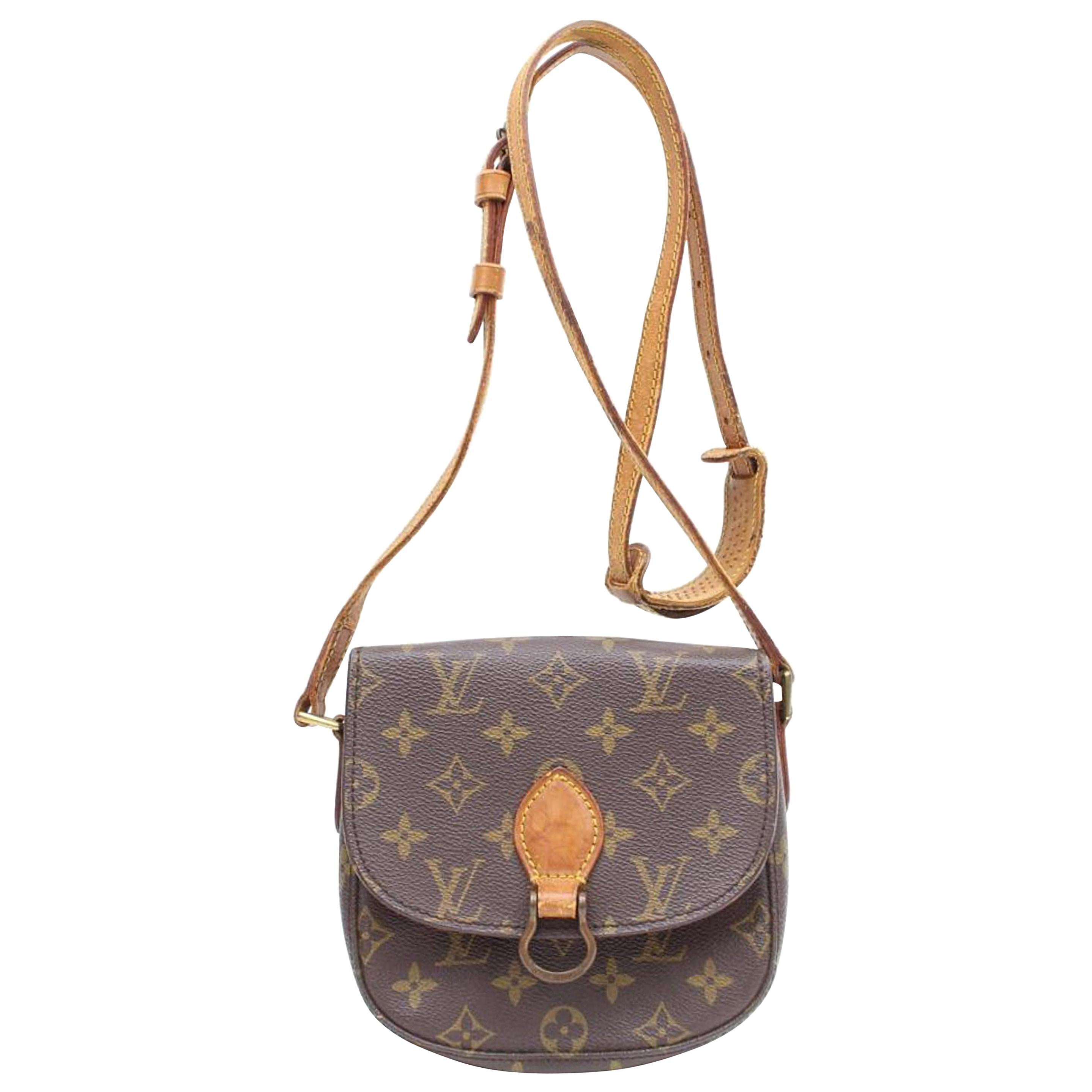 Louis Vuitton Saint Cloud Monogram Pm 869619 Brown Coated Canvas Shoulder Bag For Sale