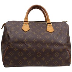 Louis Vuitton Speedy Monogram 30 Mm Boston 869624 Brown Coated Canvas Satchel