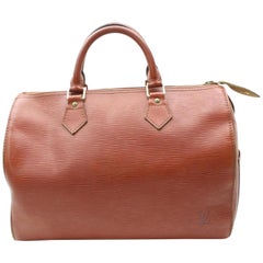 Louis Vuitton Speedy 30 869149 Brown Leather Satchel