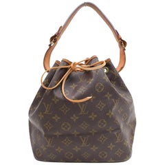 Louis Vuitton Monogram Petit Noe Drawstring Hobo 868433 Brown Coated Canvas Shou