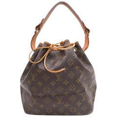 Louis Vuitton Monogram Petit Noe Drawstring Hobo 868433 Brown Coated Canvas Shou