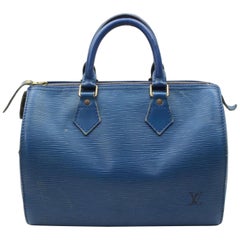 Louis Vuitton Speedy Epi Toledo 25 868432 Blue Leather Satchel