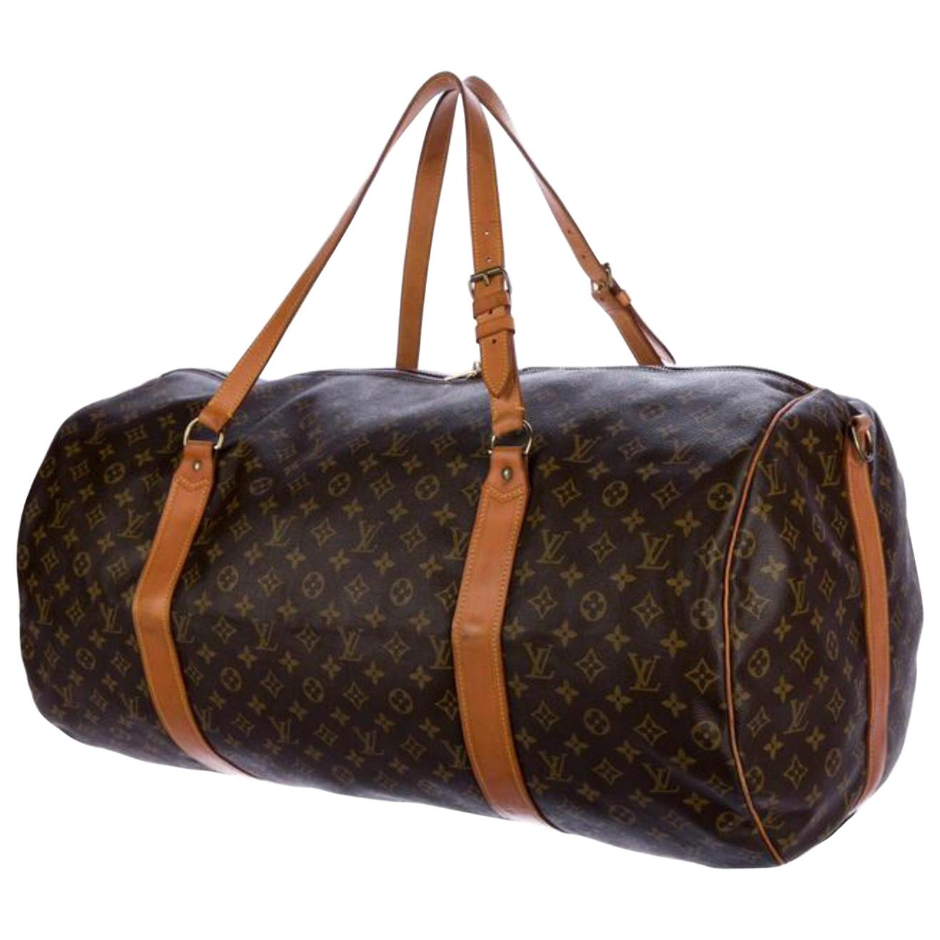 Louis Vuitton Keepall Monogram Sac Polochon 70 869077 Brown Weekend/Travel Bag For Sale