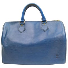 LOUIS VUITTON Colored Monogram Speedy  PM Blue Black 1208067