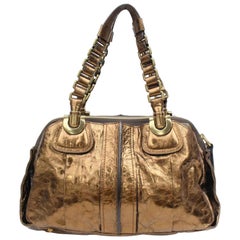 Chloé (1 Of 30) Metallic Bronze Heloise 868306 Brown Leather Shoulder Bag