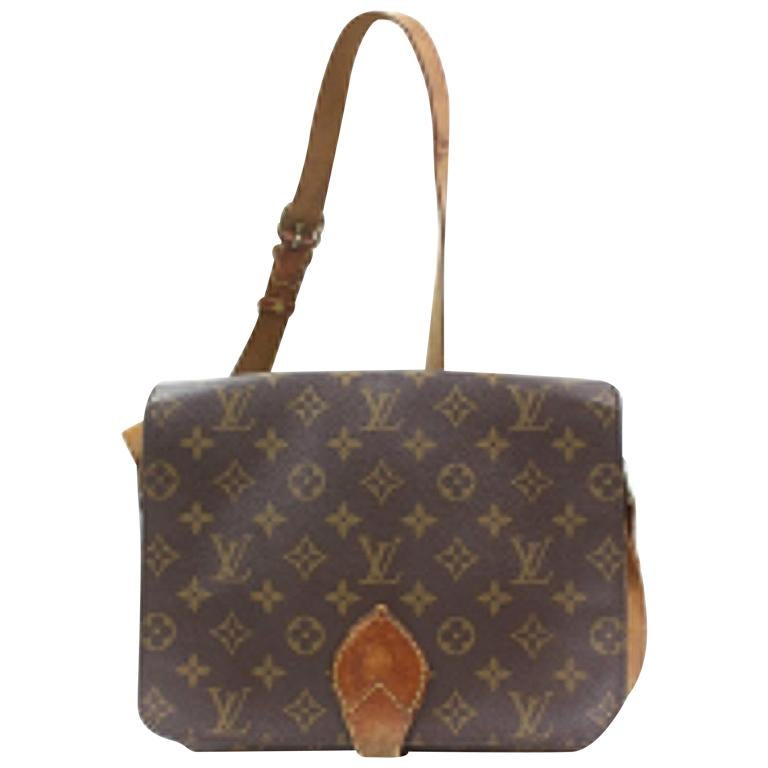 Louis Vuitton Cartouchiere Monogram Mm 869626 Brown Coated Canvas Shoulder Bag For Sale