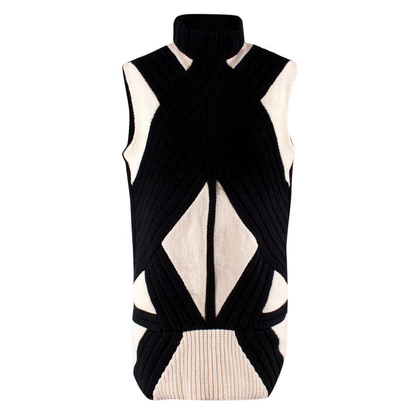 Givenchy Monochrome Knit Wool Vest US 10