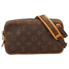 Louis Vuitton Pochette Marly Monogram Bandouliere 869348 Brown Coated Canvas Cro