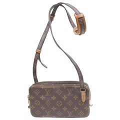 Louis Vuitton Pochette Marly Monogram Bandouliere 869351 Brown Coated Canvas Cro