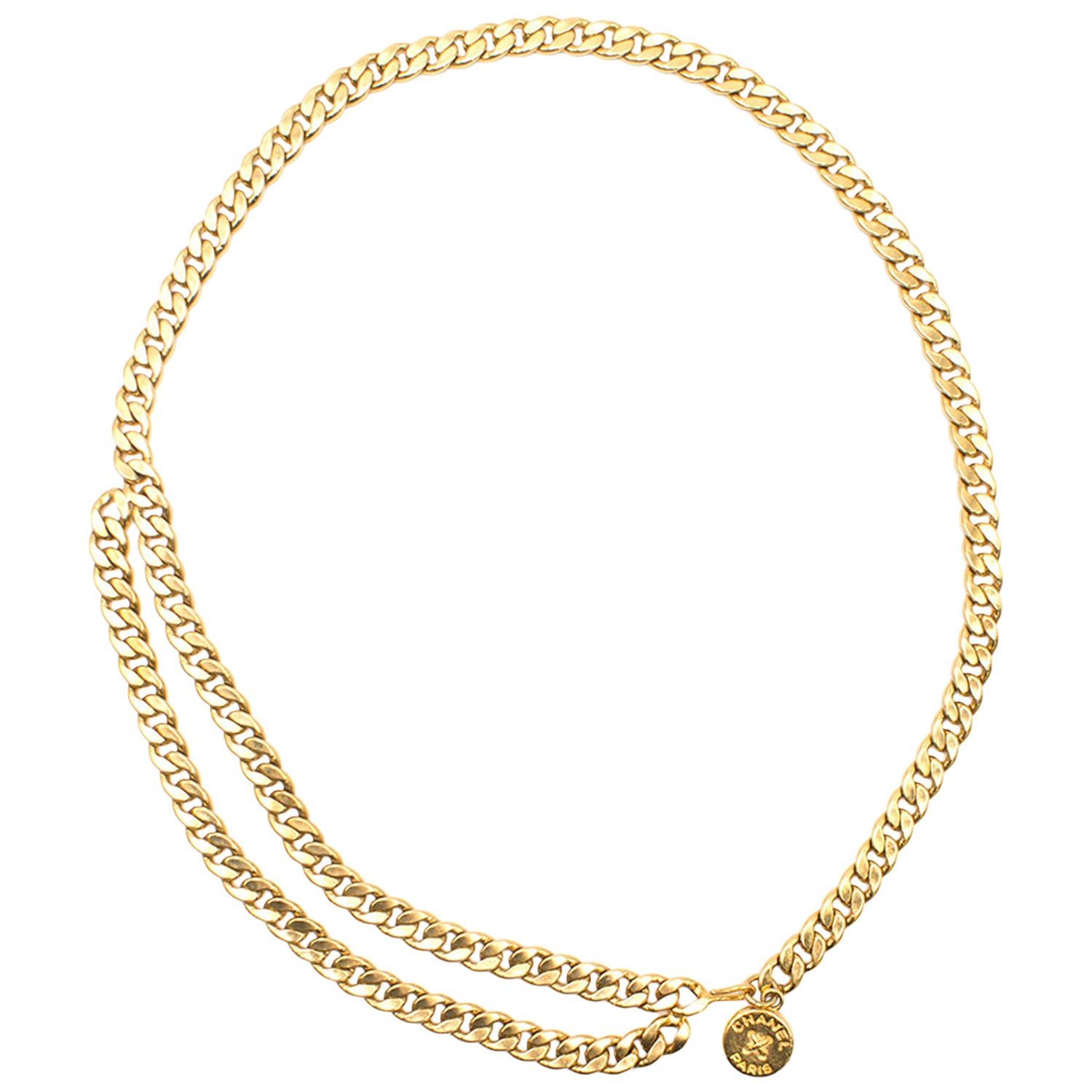 Chanel Vintage 1994 Gold-plated Chain Belt/Necklace