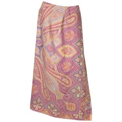 Etro Wool and Silk Wrap Over Skirt