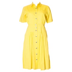 Vintage Yellow Cotton Day Dress