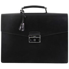 Prada Squeeze Lock Briefcase Leather