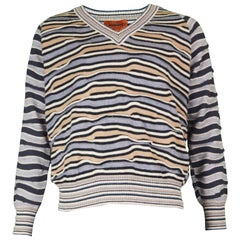 Missoni Men's 100% Wool Textured Stripe Sweater - EU 50