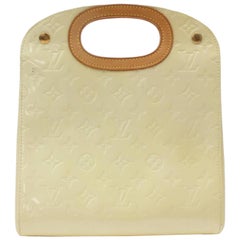 Louis Vuitton Maple Drive Perle Monogram Vernis 869052 Ivory Patent Leather Satc