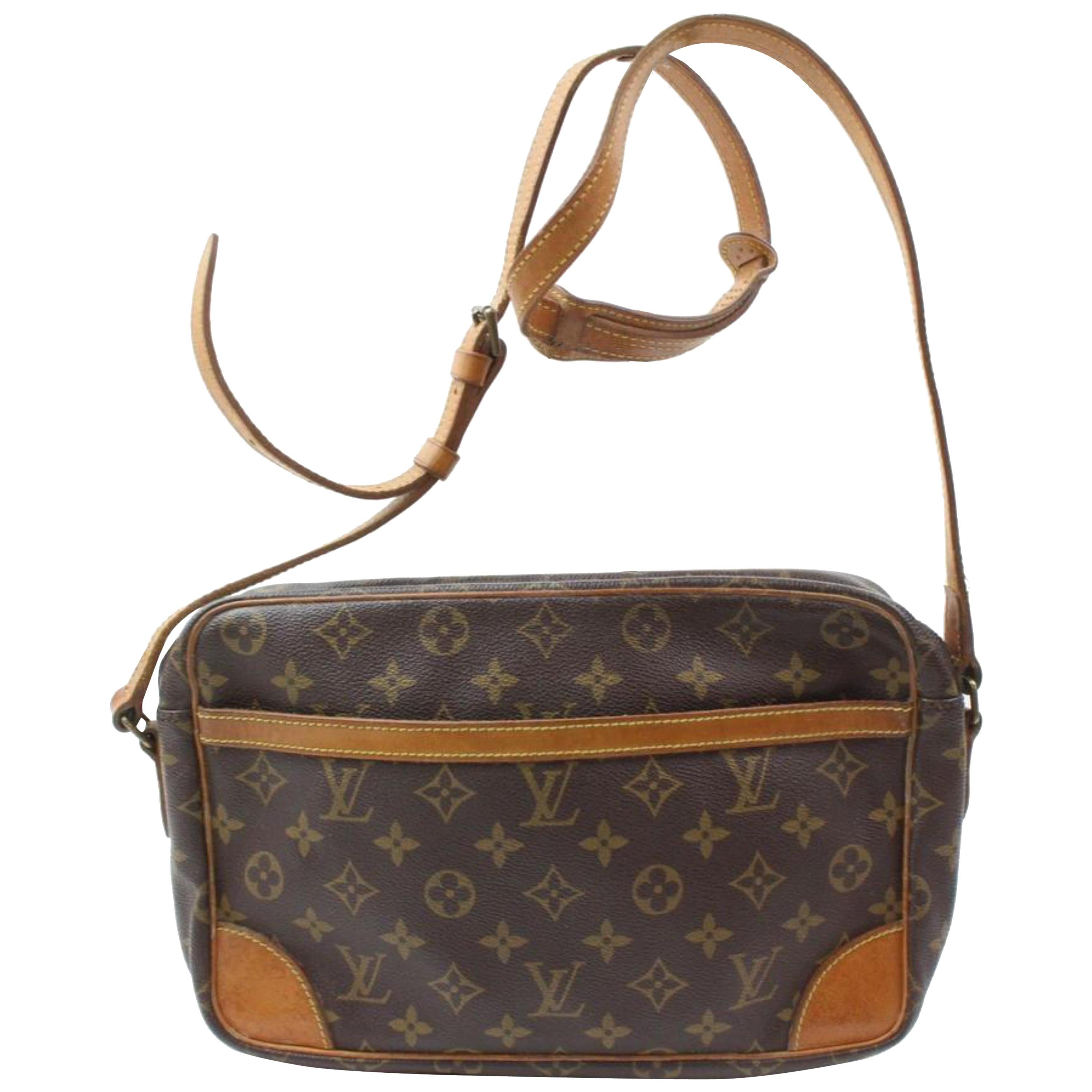Louis Vuitton Trocadero Monogram 869057 Brown Coated Canvas Cross Body Bag For Sale
