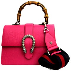 Gucci Pink Leather Shoulder Dionysus Bag