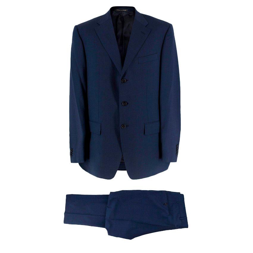 Corneliani Navy Blue Wool Suit L For Sale