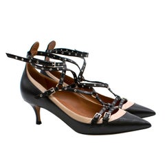 Valentino Rockstud Love Latch Kitten Heel Sandals US 8