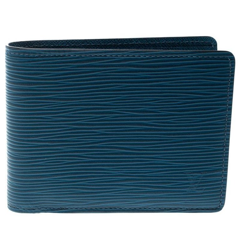 lv multiple wallet blue