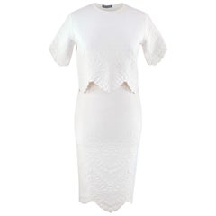 Alexander McQueen White Co-ord Floral Skirt Set US 6