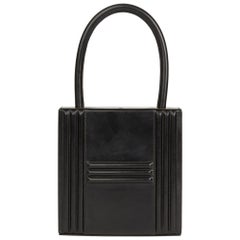 1993 Hermes Black Box Kalbsleder Vintage Cadena Tasche