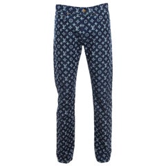Louis Vuitton X Kim Jones Indigo Monogram Denim Regular Fit Jeans M