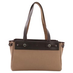 Hermes Herbag Cabas Toile und Leder PM