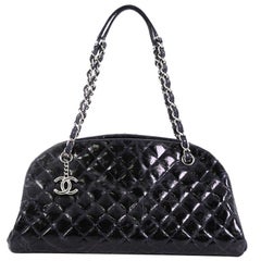 Chanel Just Mademoiselle Handbag Quilted Glazed Calfskin Medium