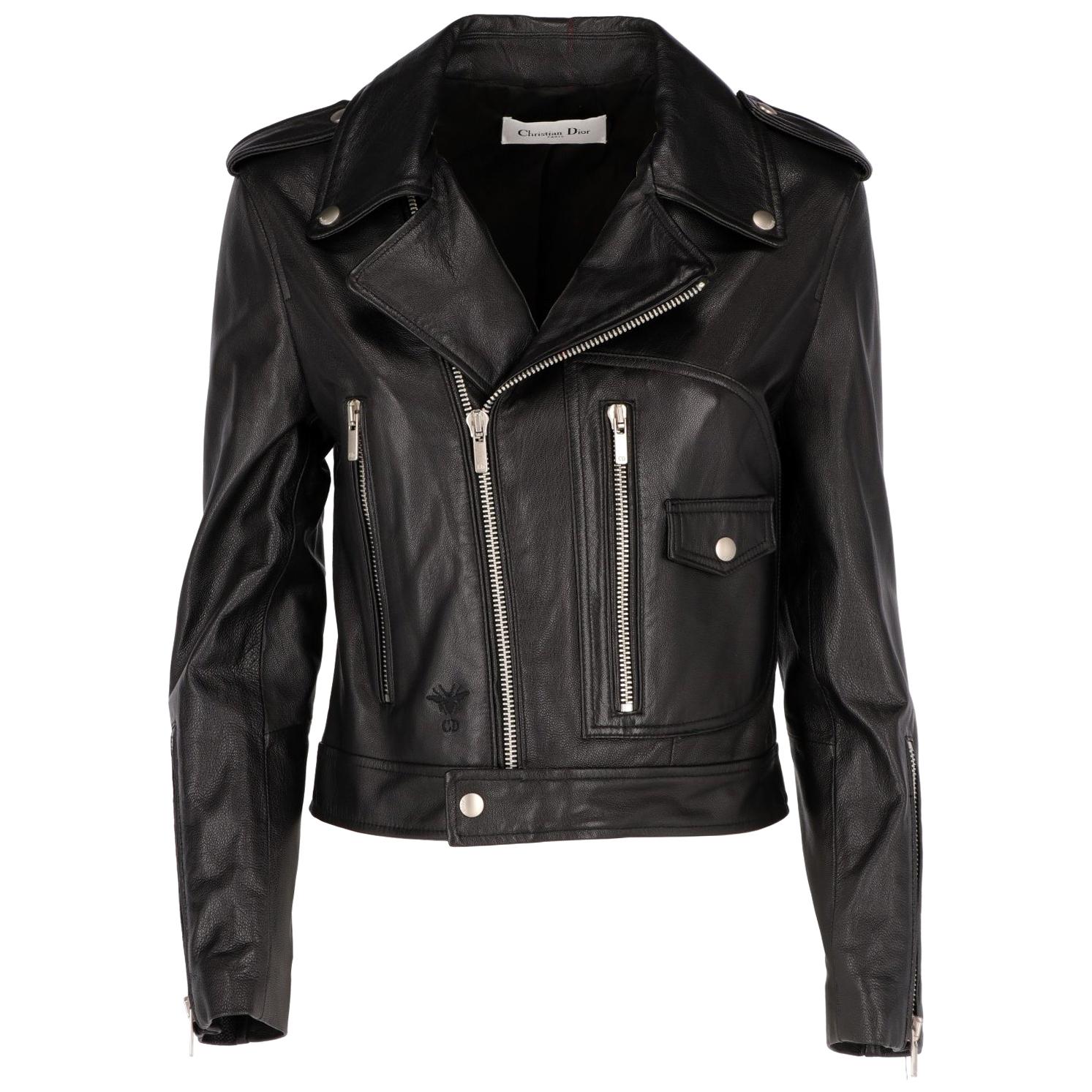 2010s Christian Dior Black Leather Biker Jacket at 1stDibs | christian dior  leather jacket, christian dior jacket, leather jacket dior