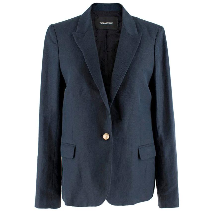 Zadig and Voltaire Navy Deluxe Blazer US 6 For Sale at 1stDibs