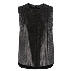 Belstaff Black Python & Jersey Top US 10