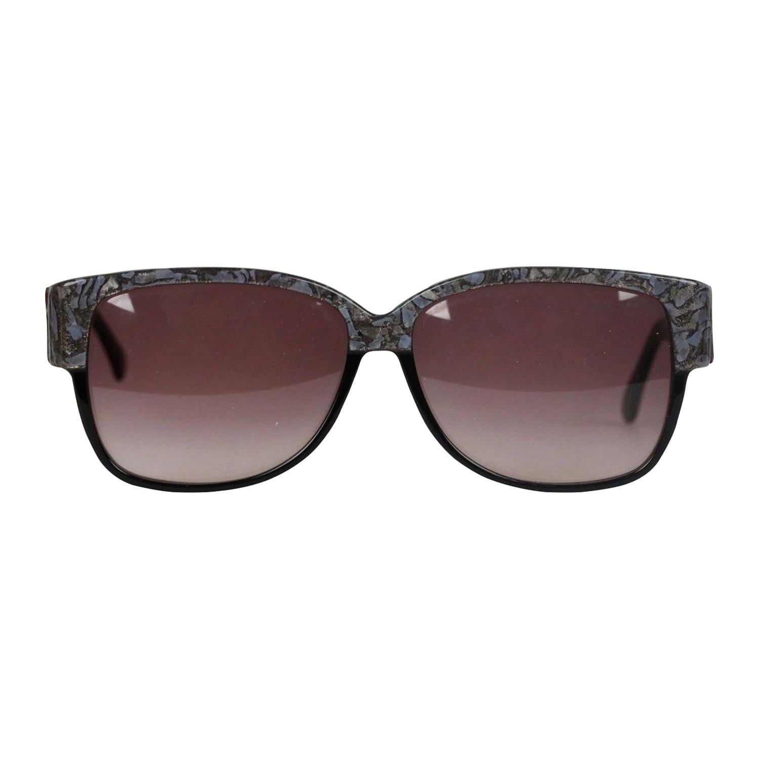 Emilio Pucci Vintage Black Sunglasses 88020 EP75 60mm New Old Stock